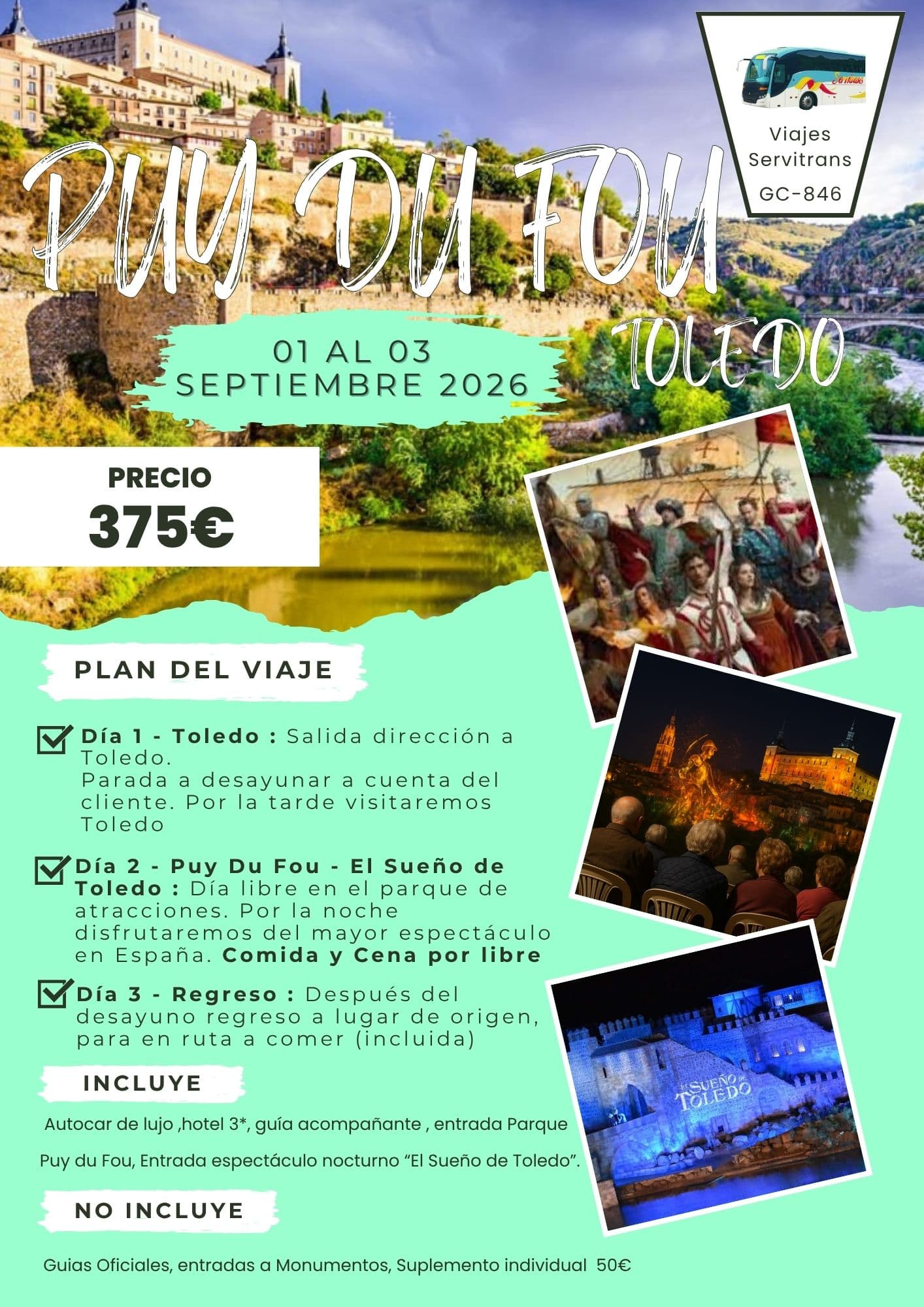 Portada del circuito Puy Du Fou