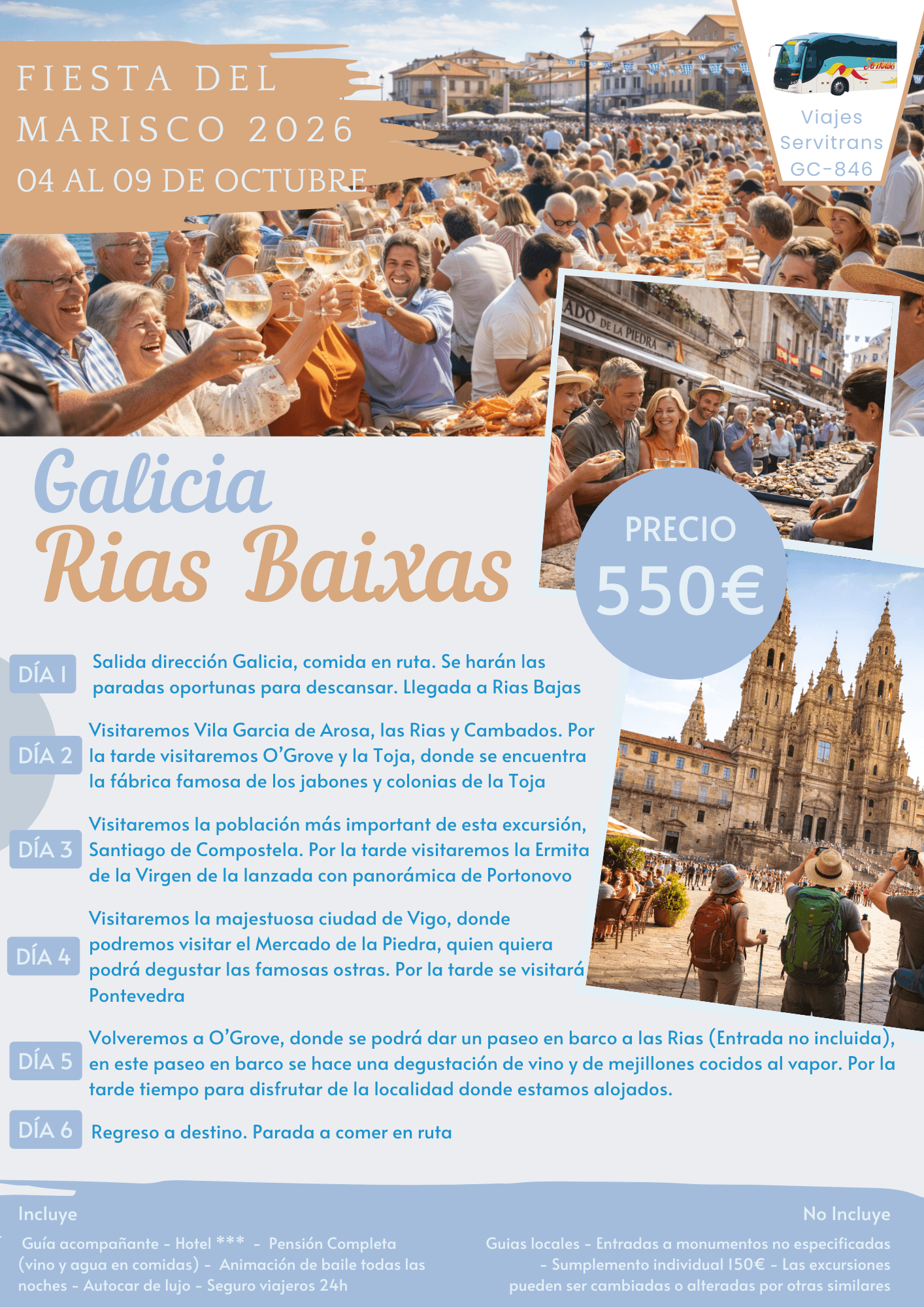 Portada del circuito Galicia, Rias Baixas Selva del Camp