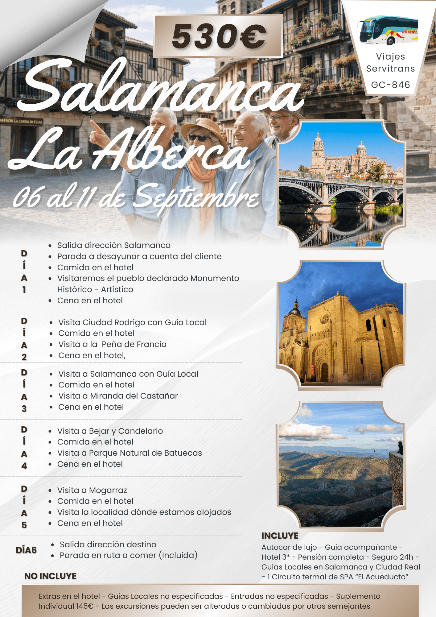 Portada del circuito La Alberca Salamanca