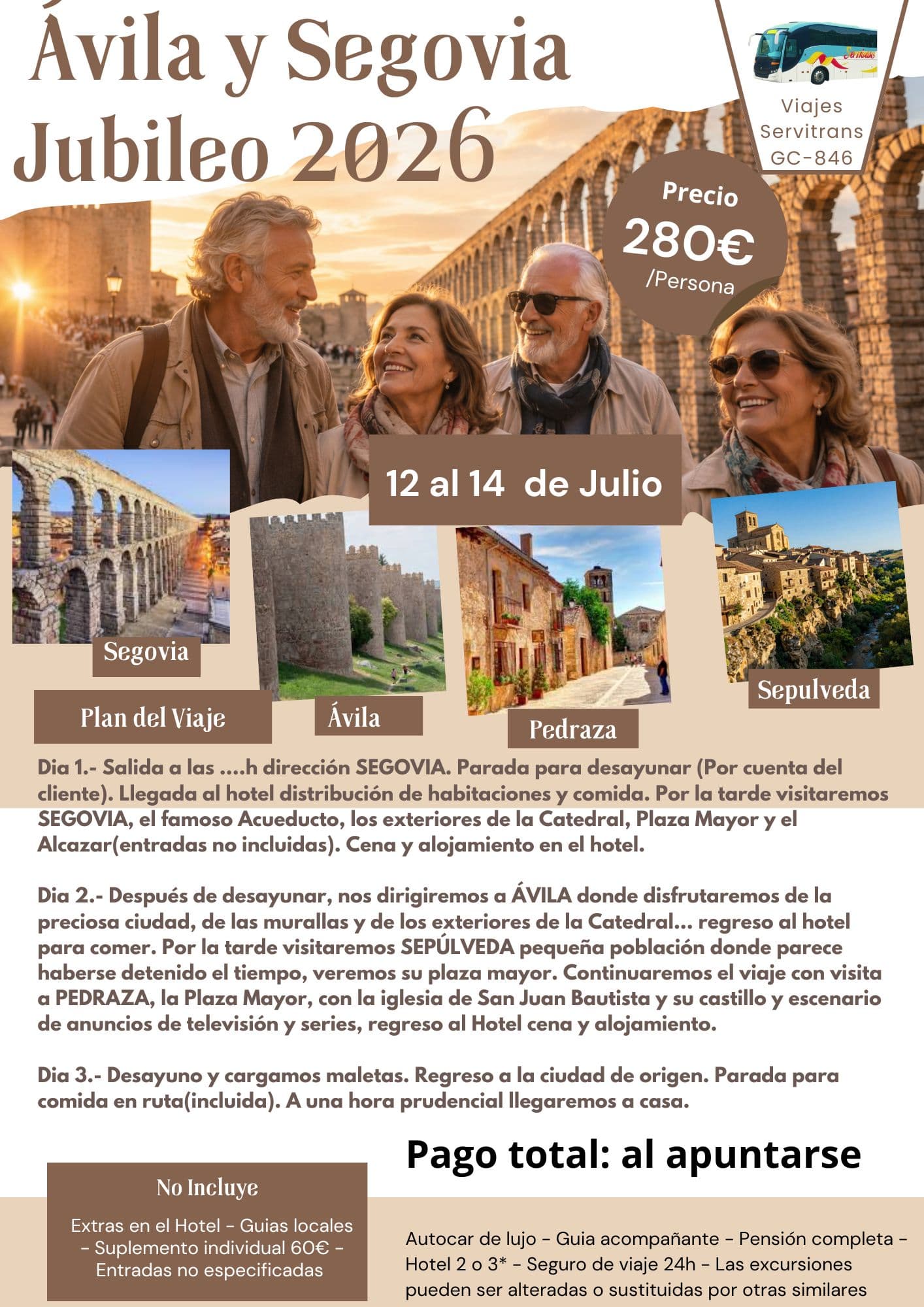 Portada del circuito Avila y Segovia Angelina