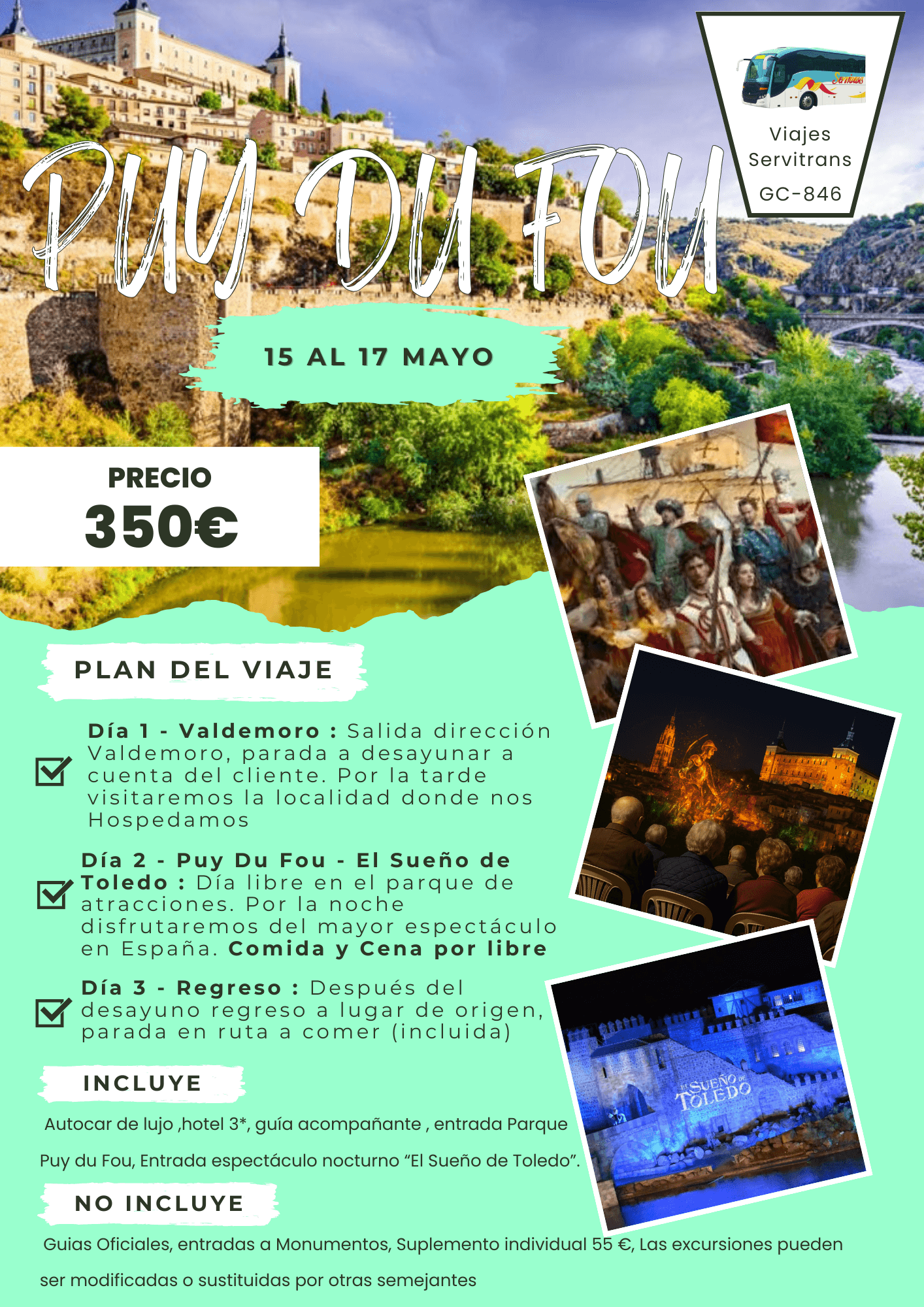 Portada del circuito Puy Du Fou