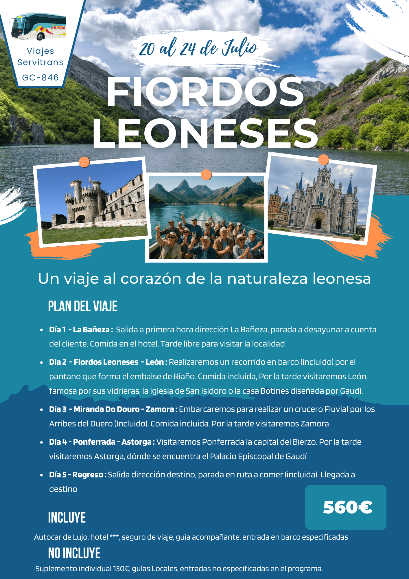 Portada del circuito Fiordos Leoneses
