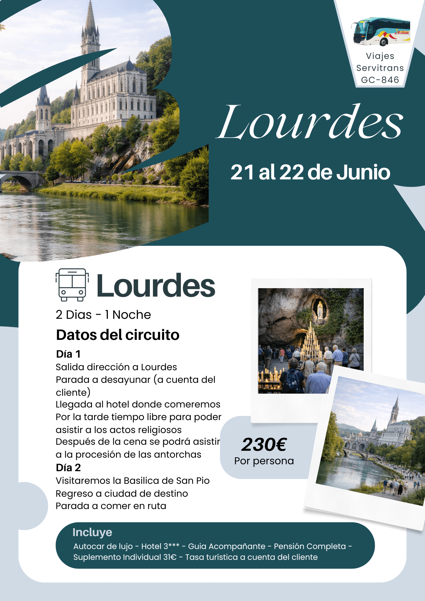 Portada del circuito Lourdes