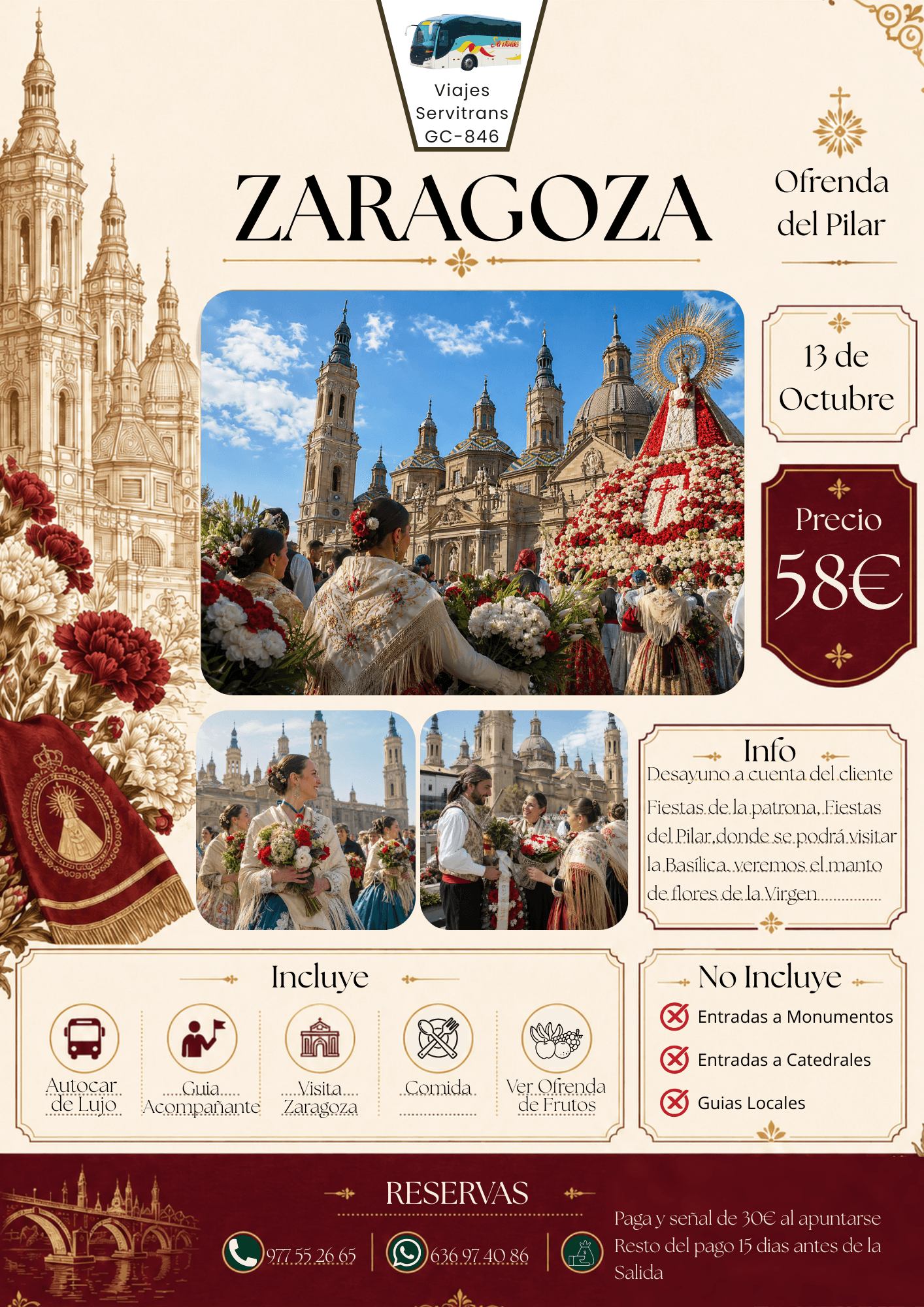 Portada de la excursión El Pilar, Zaragoza