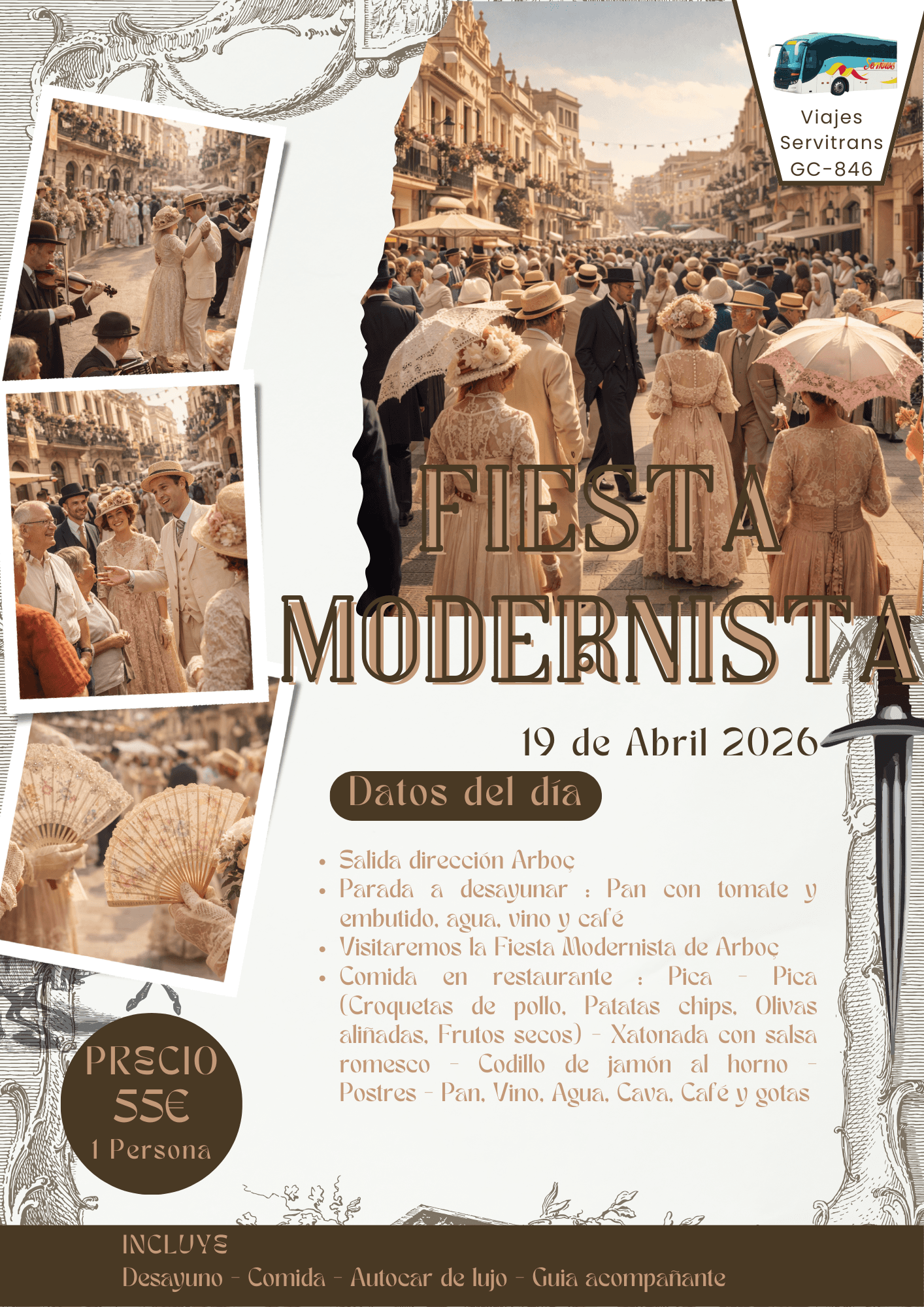 Portada de la excursión Fiesta Modernista Arboç