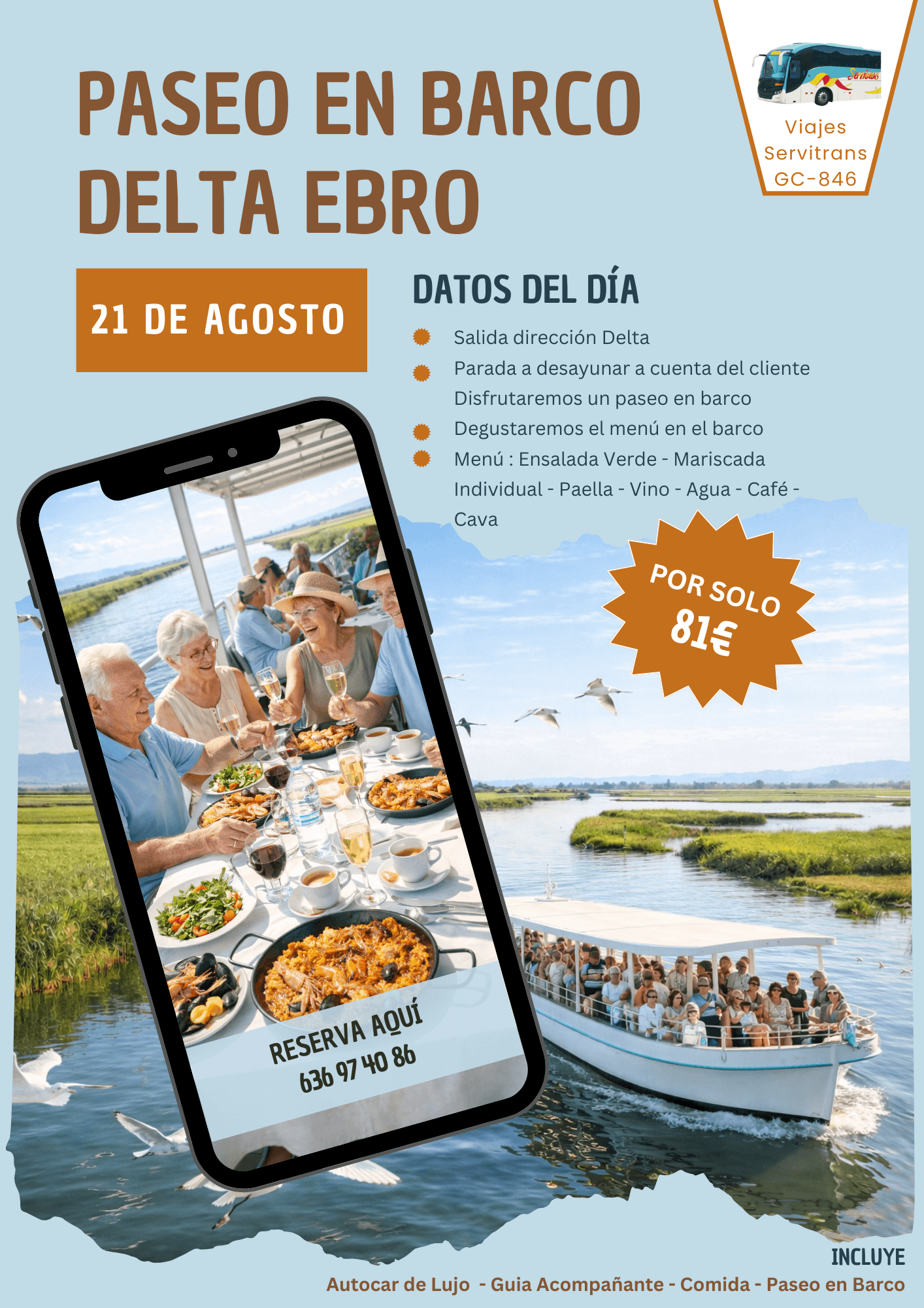 Portada de la excursión Paseo en barco, delta